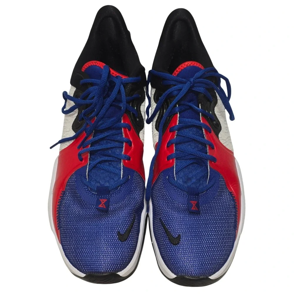 Nike PG 5 Paul George Blue Red White Basketball Shoes CW3143-101 Mens 14
